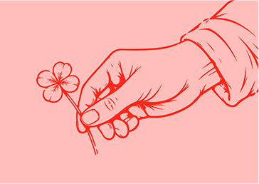 Pluckd Recruiting - hand plucking a four-leaf clover
