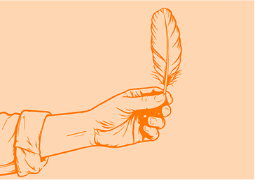 Pluckd Recruiting - hand holding a feather that has almost certainly been plucked